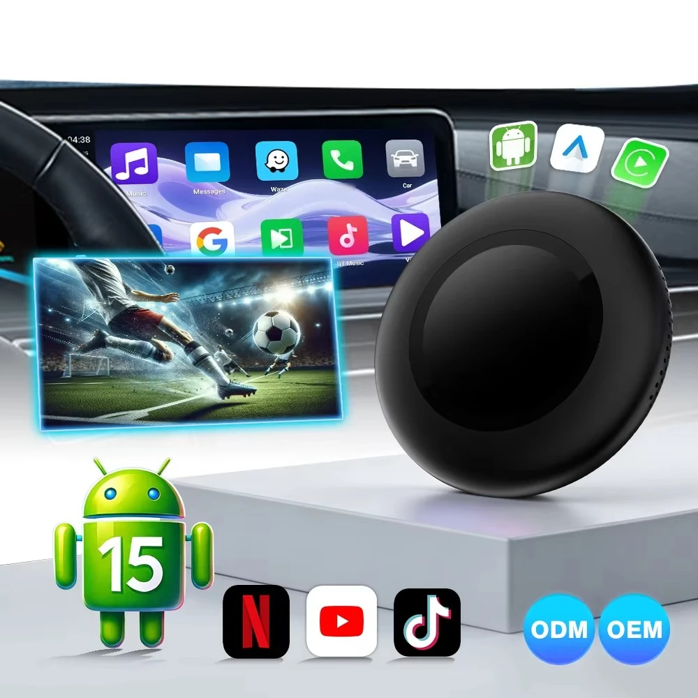 

Tbox Ultra3 Android 15 Wireless Carplay 5G Timetable Disk Ai Box CarPlay Dongle Carplay Multimedia Box for World Cup