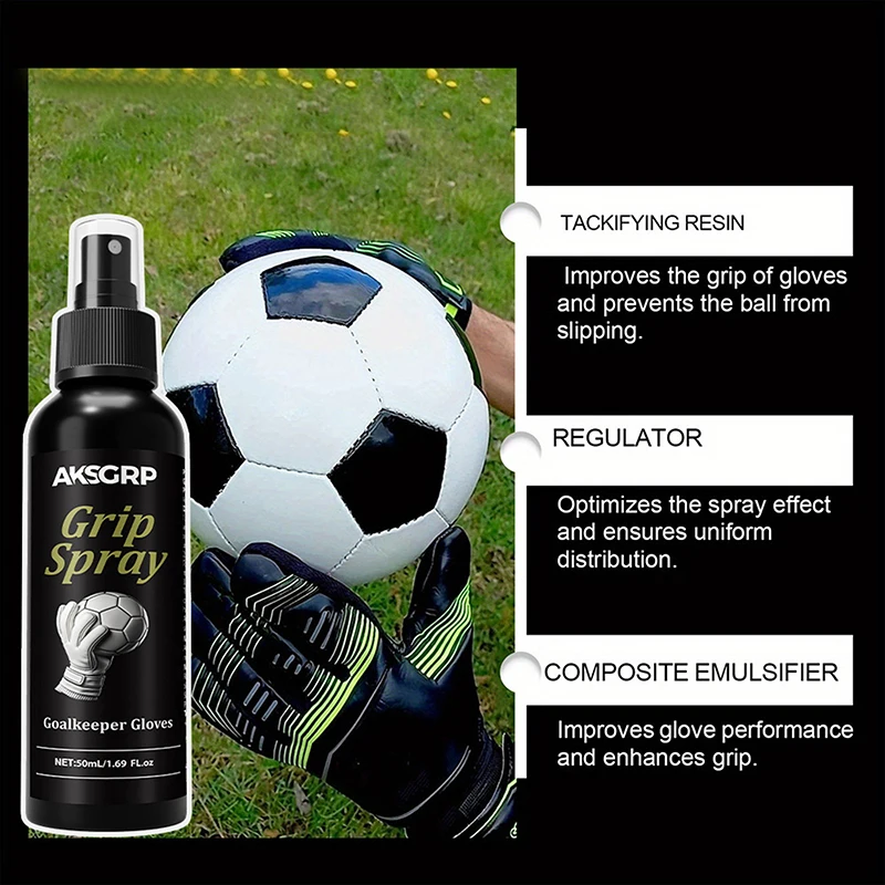 30ML/50ML Goalkeeper Glove Spray Football Effective Protective Glove Grip Sprays For Goalkeeping Gloves Non-slip Enhanced Sticky