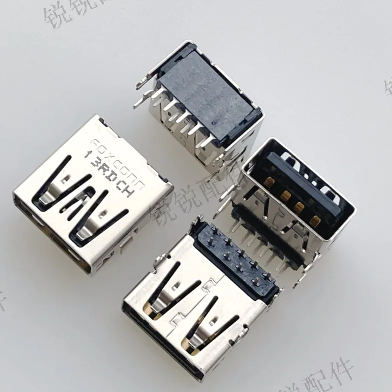 For Foxconn UEA111Y-N4011-7H USB 3.0 Female, Black Rubber Core Connector
