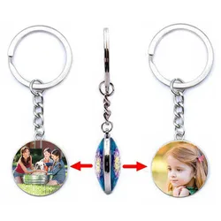 30mm Large Keychain Custom Photo Company Logo Car Logo Sports Logo