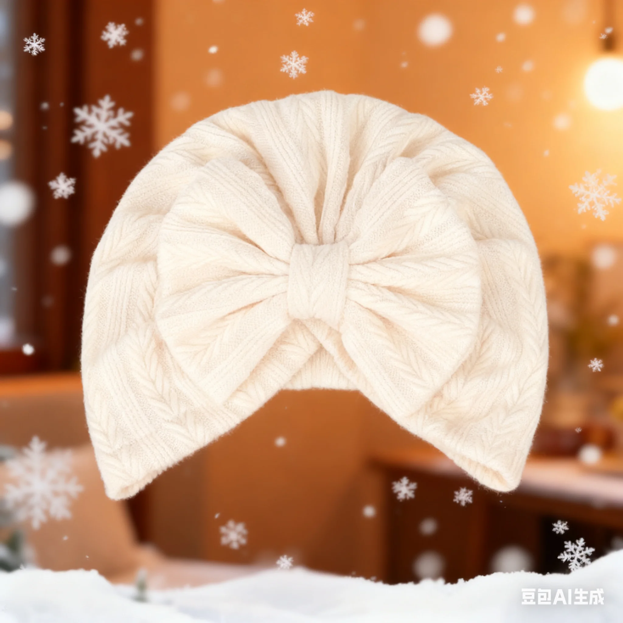 

QX2D Симпатичная шляпа шляпа с мягким луком девочки девочки мальчики турбан шляпа с твердым цветом новорожденного младенец