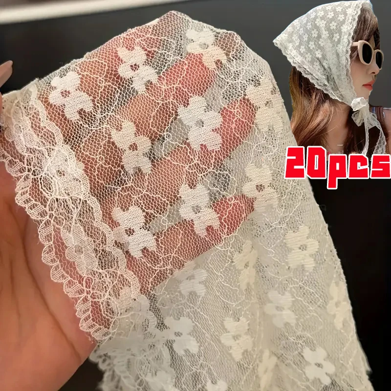 1-20 pçs triângulo saia curta meia saia cortina de bunda saia renda guarnição pequeno avental renda macia empilhados ins coreano primavera lenço