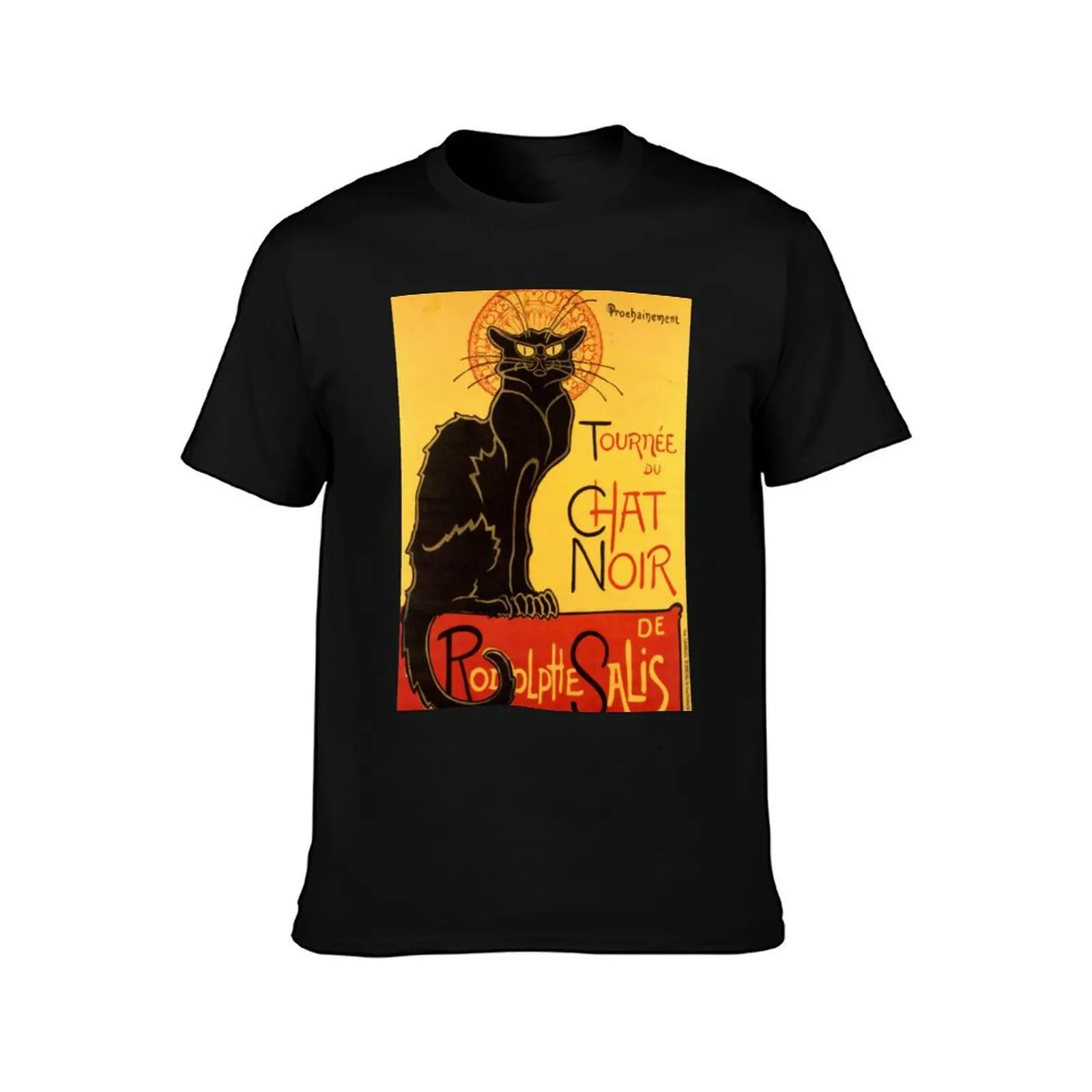 Tournee Du Chat Noir T-Shirt Relaxed Casual Short Sleeve Tee T-Shirt