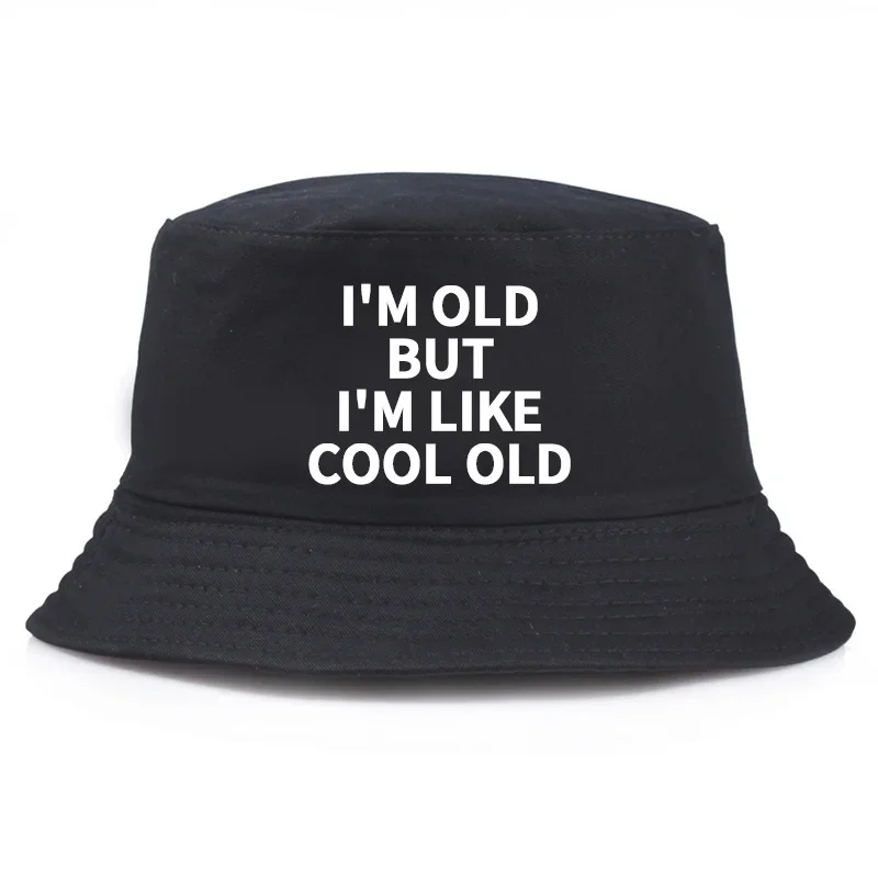 I Like Cool Old Bucket Hat Woman Man Lovely Harajuku Casual Fisherman Cap Fashion Summer Unisex Streetwear Daily Panama Hats