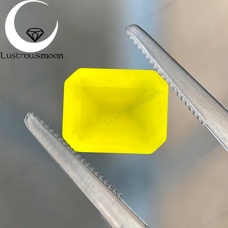 

New Arrival Yttrium Aluminium Garnet Emerald Cut YAG Vivid Yellow Color Loose Gemstones Lab Gemstones DIY for Jewelry Making