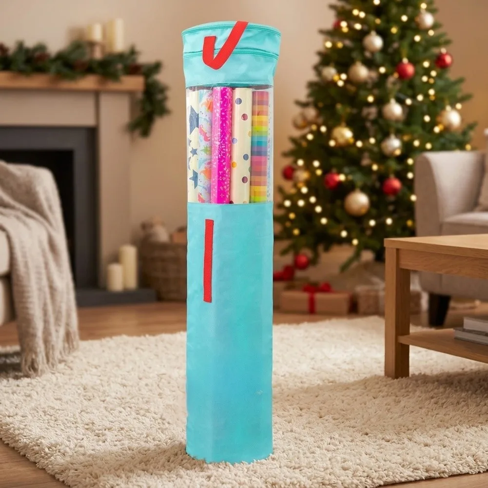 33x33x33cm Ornament Storage Box Holds 64 Decorations with Individual Compartments and Labeling Tag Compartment