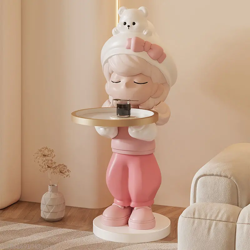 Little Girl Large Floor Ornament Living Room Sofa Tray TV Cabinet Home Decor Housewarming Gift