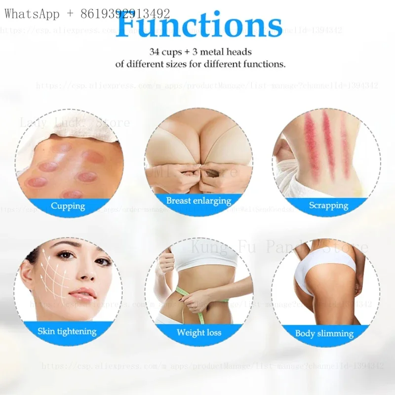 كوب شفاط المكنسة الكهربائية بعقب رفع العلاج آلة تعزيز الثدي الأرداف توسيع آلة تشكيل الجسم جهاز الجمال #4