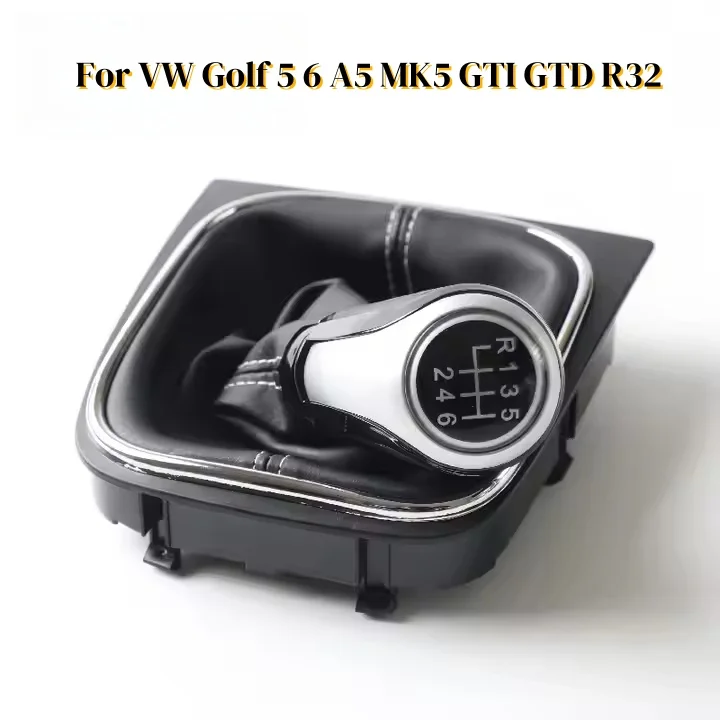 

Для VW Golf 5 Golf 6 A5 MK5 MK6 GTI GTD R32 Scirocco MT 5 6-скоростная ручка переключения передач, чехол для ботинок, кожаный чехол