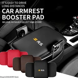 Leather Car Armrest Box Pad Center Console Arm Rest Protector Storage Pocket for Renault RS Line Megane Clio Kadjar Arkana
