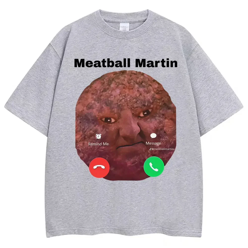 Camiseta divertida de albóndigas Martin voor dames camisa informeel Retro humor invest Unisex de gran MohamedTop transpirable con