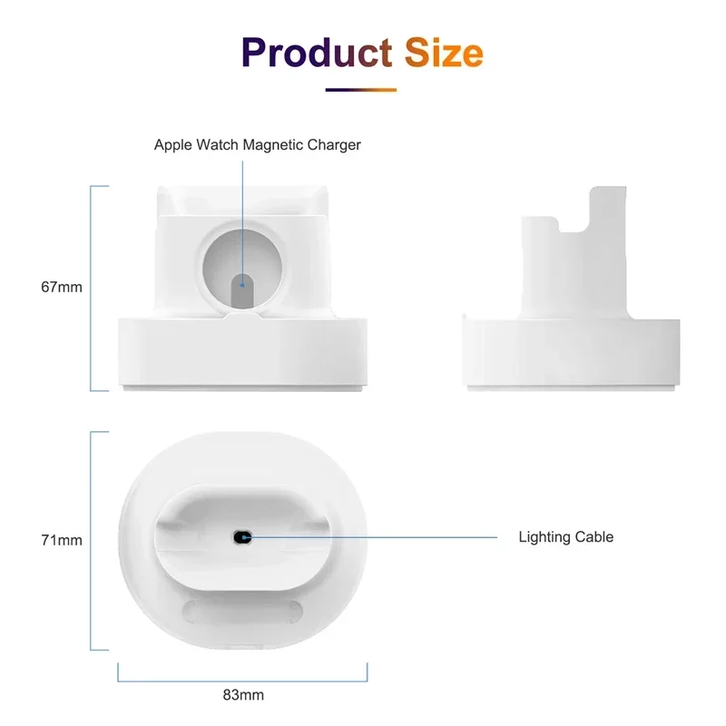 3 In 1 Phone Watch Earphone Silicone Charging Stand Holder for IPhone 14 15 Pro Max IWatch Airpods Pro 2 3 Dock Station Soporte
