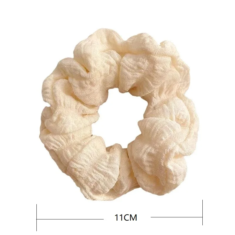 2 Stück einfarbige, plissierte Haarreifen mit hoher Elastizität, Durchmesser 11 cm, große Größe. – Detail 2
