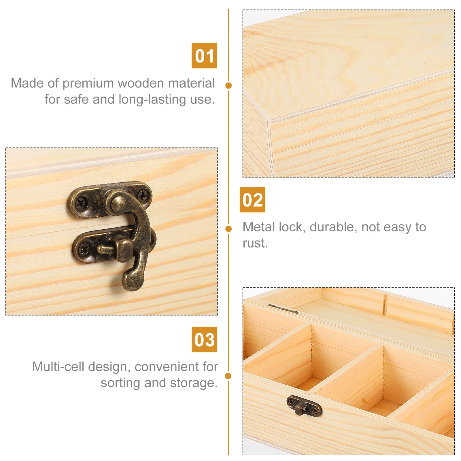 

1 pc Holder Storage Box 4 Compartments Earring Ring Organizer For Jewelry Case Organizer Tea Storage Box Display Holder Gift