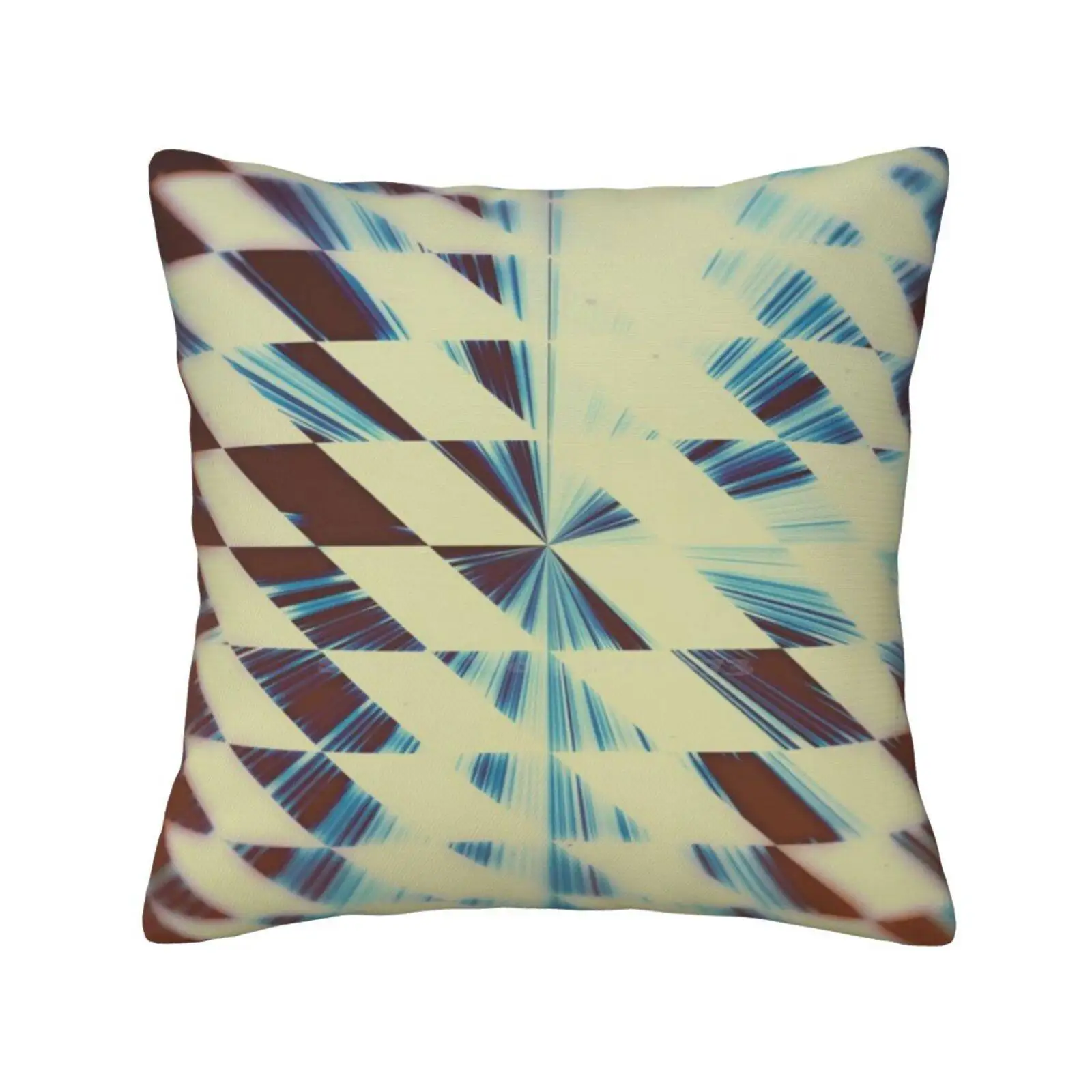 Amblivortex Pillow Cover Hug Pillowcase Pattern Scifi Vortex Avantgarde Abstract Geometric Bold Vibrant Triangles Diamonds