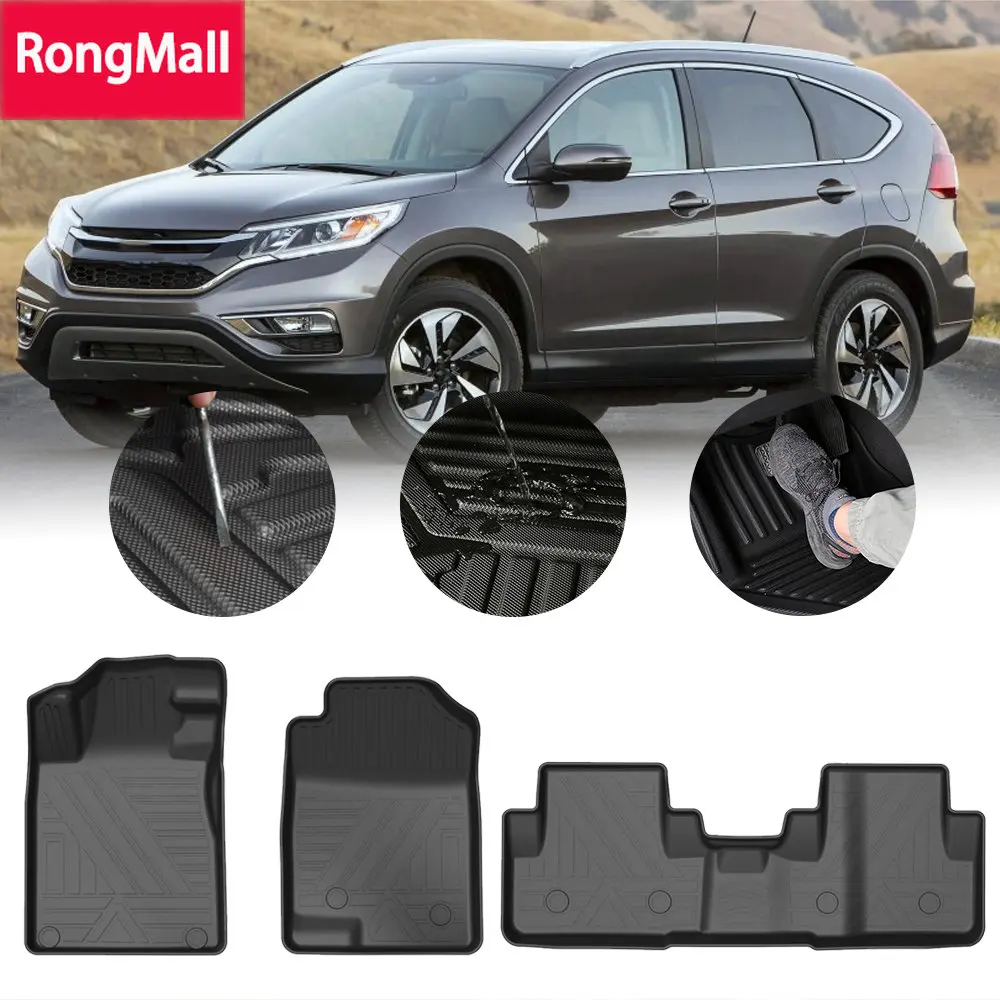 

Автомобильные коврики из ТПЭ для Honda CR-V 2012 2013 2014 2015 2016, водонепроницаемые защитные резиновые автомобильные коврики, подкладка, автомобильные аксессуары для интерьера