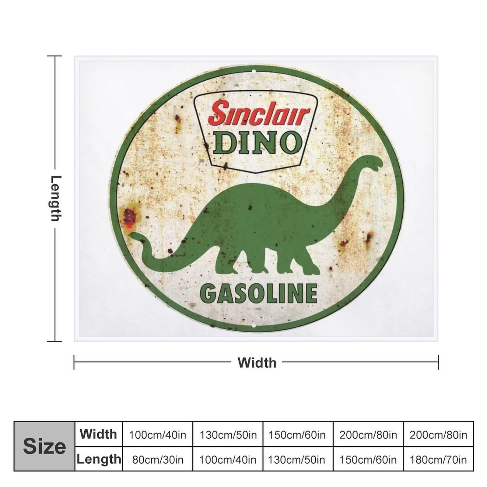 Vintage Sinclair DINO Gasoline Service Station Sign Throw Blanket Winter beds Sleeping Bag Blankets