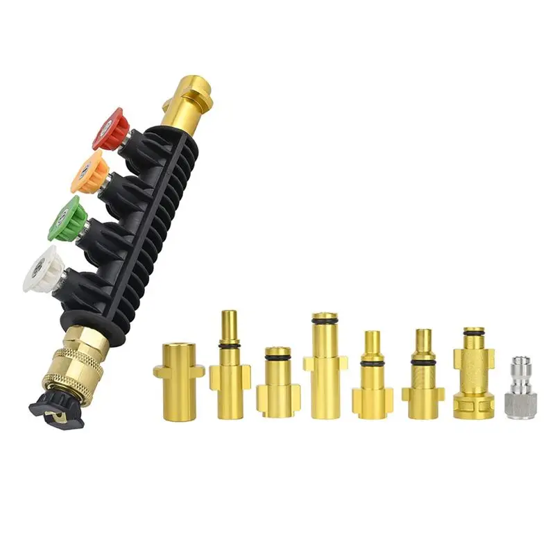 14PCS High Pressure Washer Gun Wand Tips Car Jet Washer Spray Gun Lance Nozzle Tip  For Karcher Black Deckeri Lavor-AS55