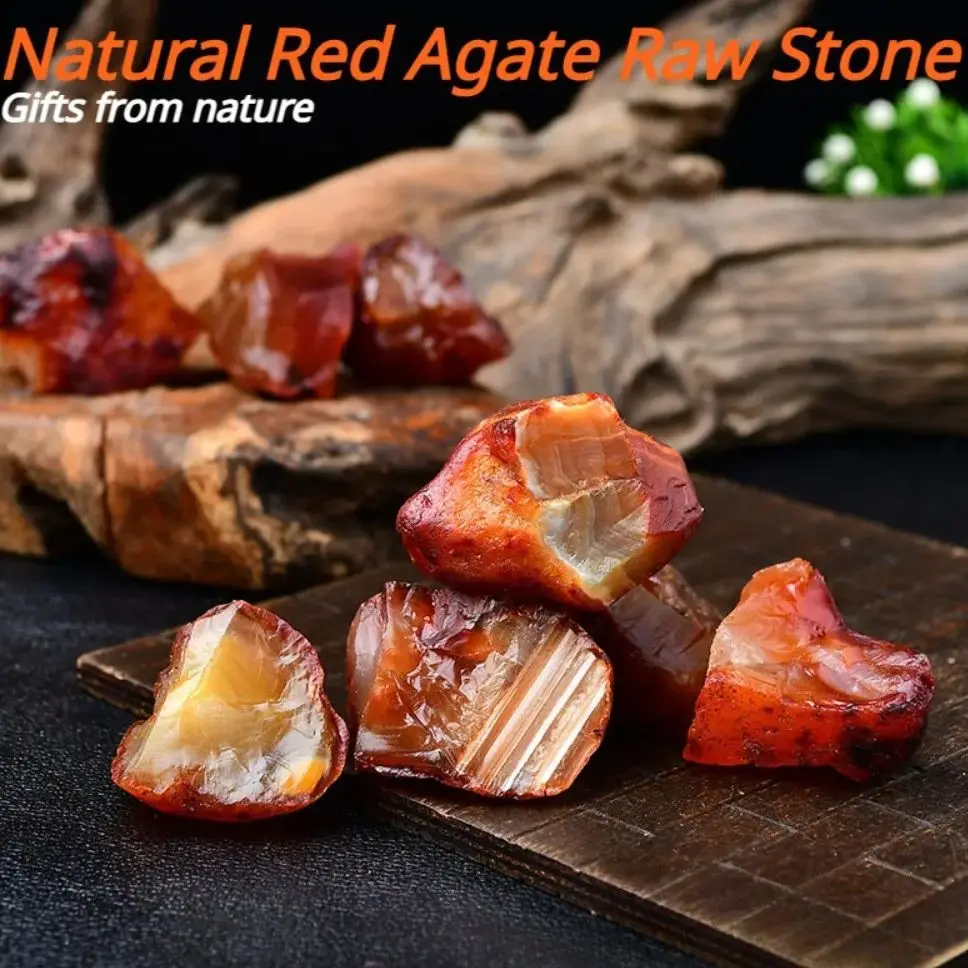 Natural South Africa Red Agate Raw Carnelian Diffuser Oil Raw Stone Crystals Healing Specimen Aromatherapy Home Decoration Stone