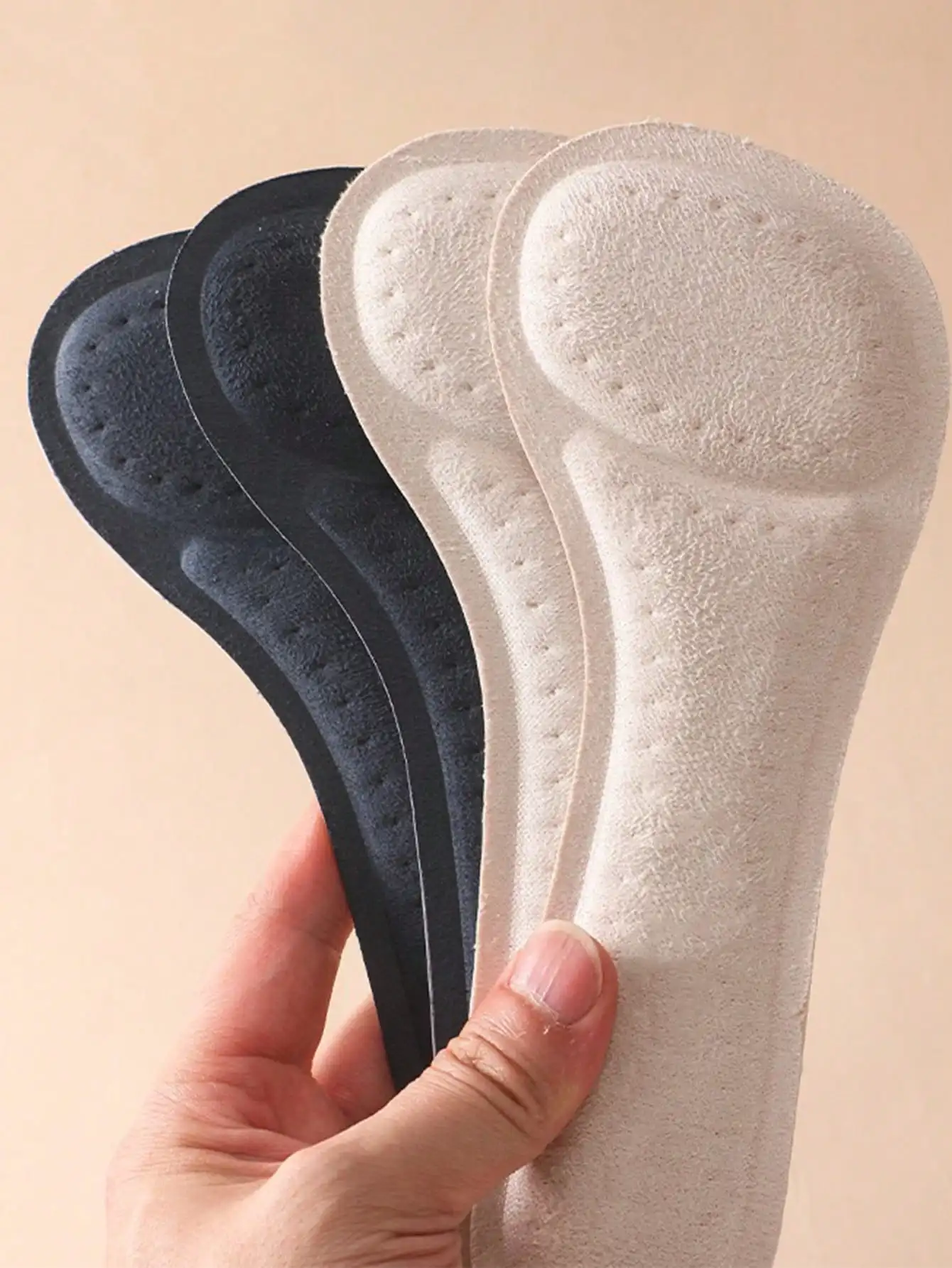 1 Paar rutschfeste, stoßdämpfende Einlegesohlen für Damen | Weiche, selbstklebende Schuhkissen mit Geruchskontrolle für High Heels und Pumps – Detail 2