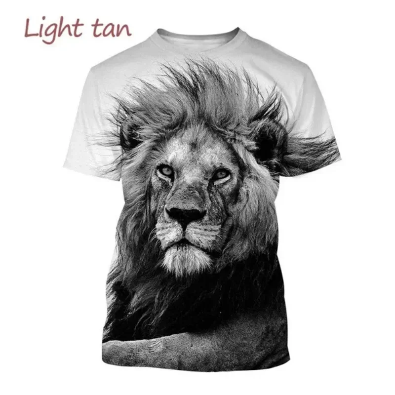 Fashion Men Clothing New Animal Lion 3D Print T-shirt Unisex Cool Casual Oversized T Shirt Hip Hop Harajuku Street Tops Tees