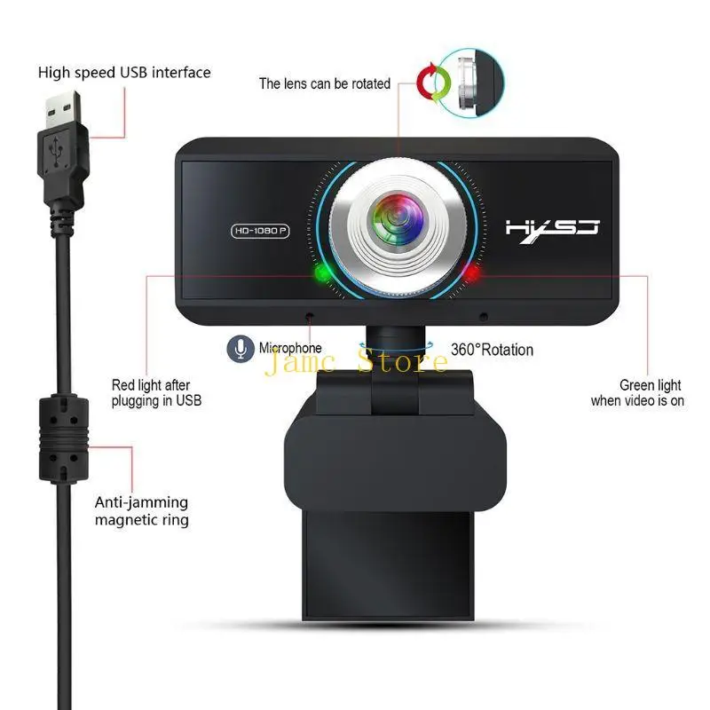 LX0B 1080P USB Webcam Web Camera Built-in Stereo Microphone Computer Camera Full Video Call For Laptop Live Equipment Replace