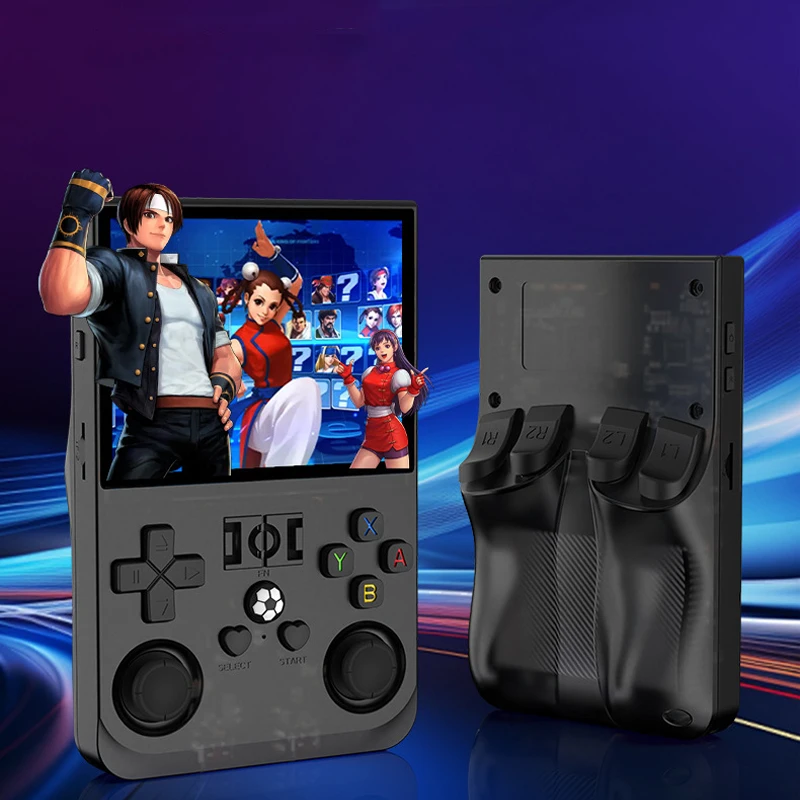 Console Portable R36PRO – Double Système Open Source – écran IPS 3,5 Pouces 640x480 – 18 000 Jeux – Batterie 4000mAh – 128 Go