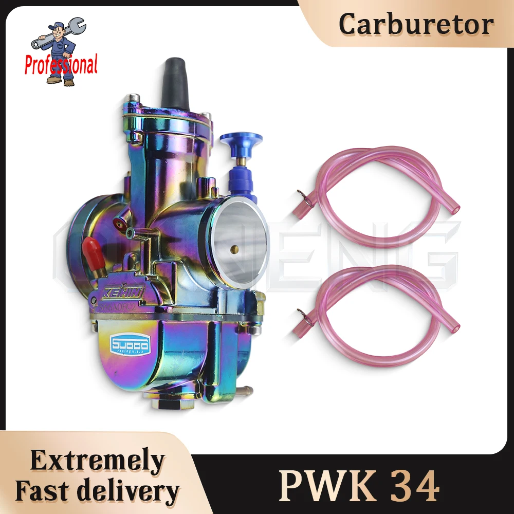PWK34 Motorcycle Carburetor For 200cc 250cc 300cc Dirt Bike ATV Off Road Performance Upgrade Carb Parts