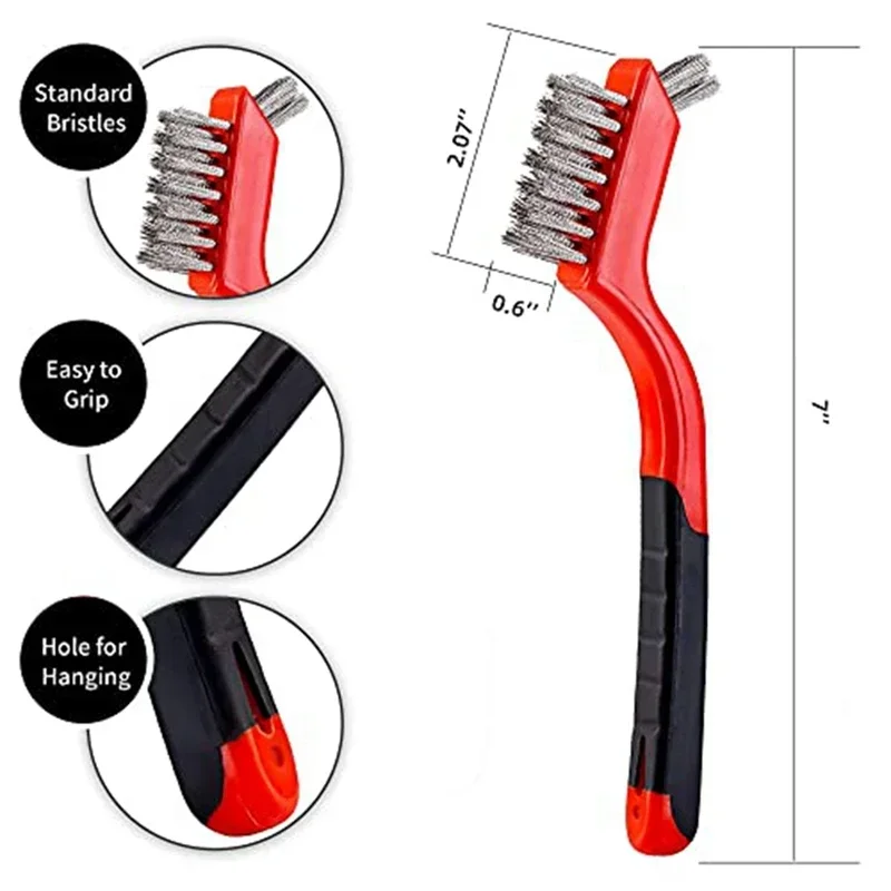 7-calowa szczotka ze stali nierdzewnej Mosiężna szczotka do czyszczenia Polerowanie Środek do usuwania rdzy Narzędzie do czyszczenia spalania drutu