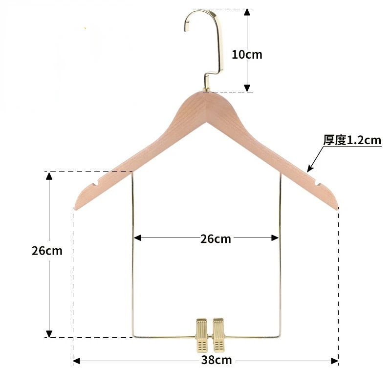 Solid Wooden Clothes Hangers Connecting Racks Suit Shops Show No Painted Dress Kids Women Adult One-piece Model Support Display