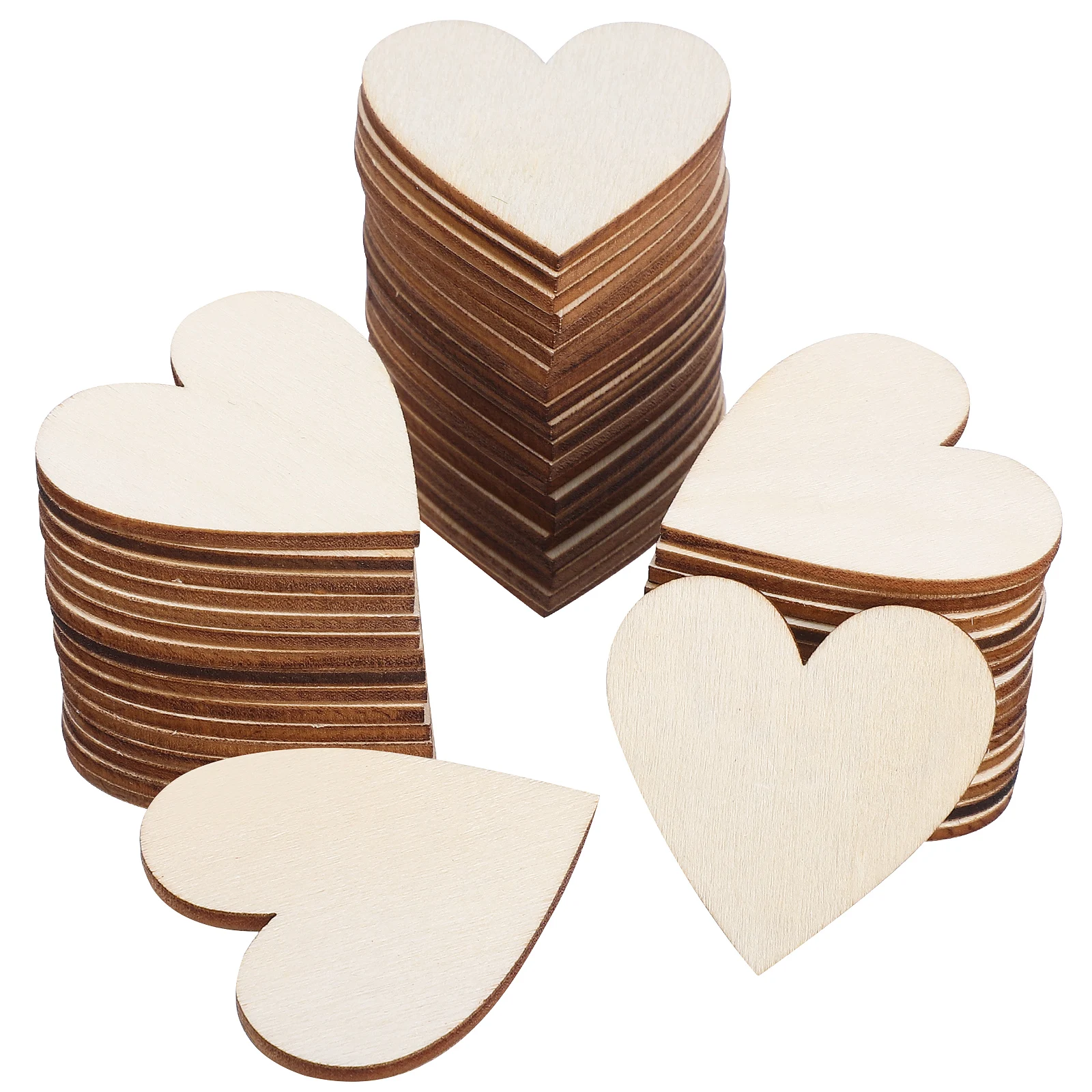 

50 Pcs Shaped Wood Pieces For Centerpieces Wooden Slices 40mm Craft Supplies DIY Decorations Wood Pieces Centerpieces Safe