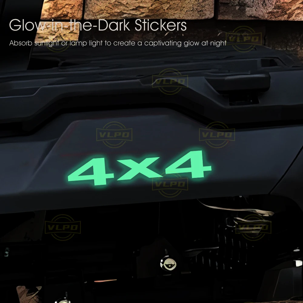 4x4 Off Road Glow Stickers Waterproof Decal for CFMOTO 450 625 Polaris Sportsman 570 500 Can Am Outlander 1000