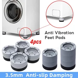 4Pcs Universal Anti Vibration Pads Washing Machine Rubber Feet Mat Anti-vibration Pad Noise-reducing Furniture Lifting Foot Base