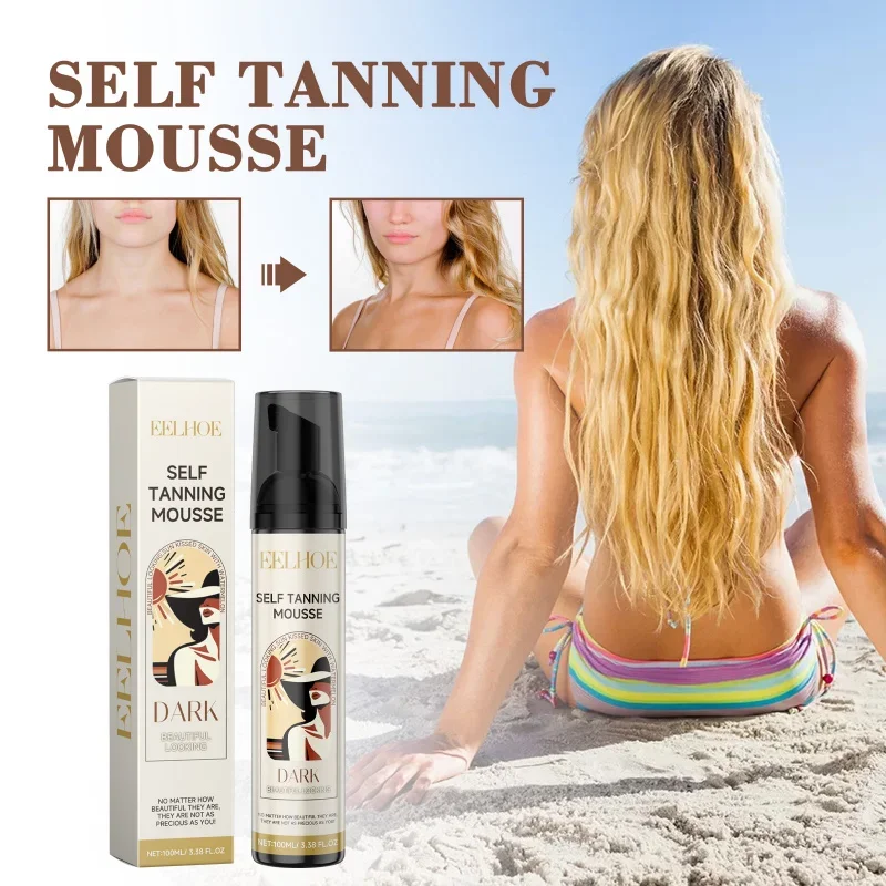 

Beauty Tanning Mousse Spray - Outdoor Sunbathing Sunless Wheat Skin Spray, Moisturizing Nourishing Anti-Wrinkle Even Tanning