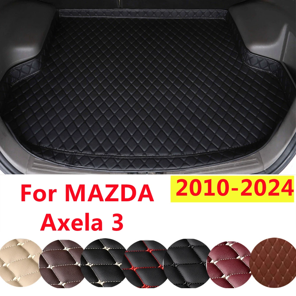 YJ High Side XPE Leather AUTO Accessories Car Trunk Mat Custom Fit For MAZDA Axela 3 2024 23-2010 Rear Cargo Liner Cover Carpet