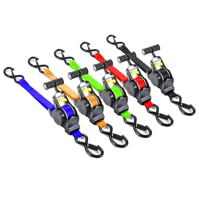 Heavy Duty Automatic Retractable Ratchet Cable Ties for All Terrain Vehicles, Boats