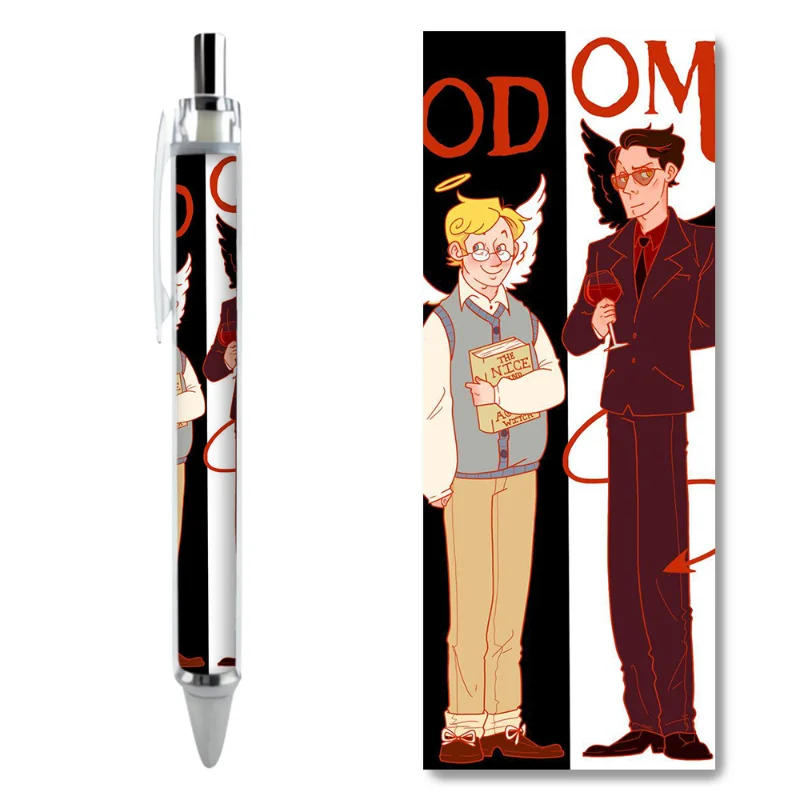 2/4PCS Good Omens Gabriel Crowley Character Cute Gel Pens Hot-selling Movie and TV Character Decoration Aesthetic Stationery