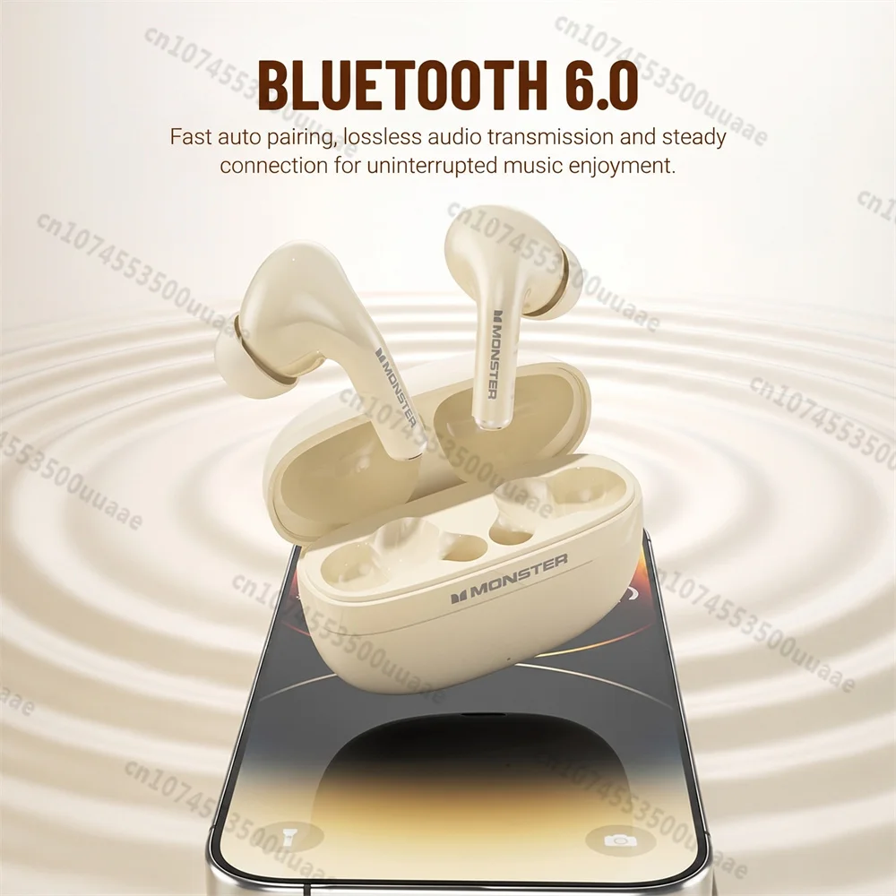 Monster MQT68 Wireless Bluetooth 6.0 Earphones In Ear TWS Wireless Earbuds Sports Bluetooth Headphones for iPhone Samsung Xiaomi image 4