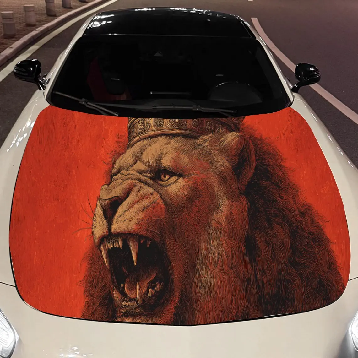 

Наклейки на капот автомобиля Fierce Red Lion — самоклеящаяся, водонепроницаемая и прочная виниловая пленка, украшение и защита вашего автомобиля, подходят для всех