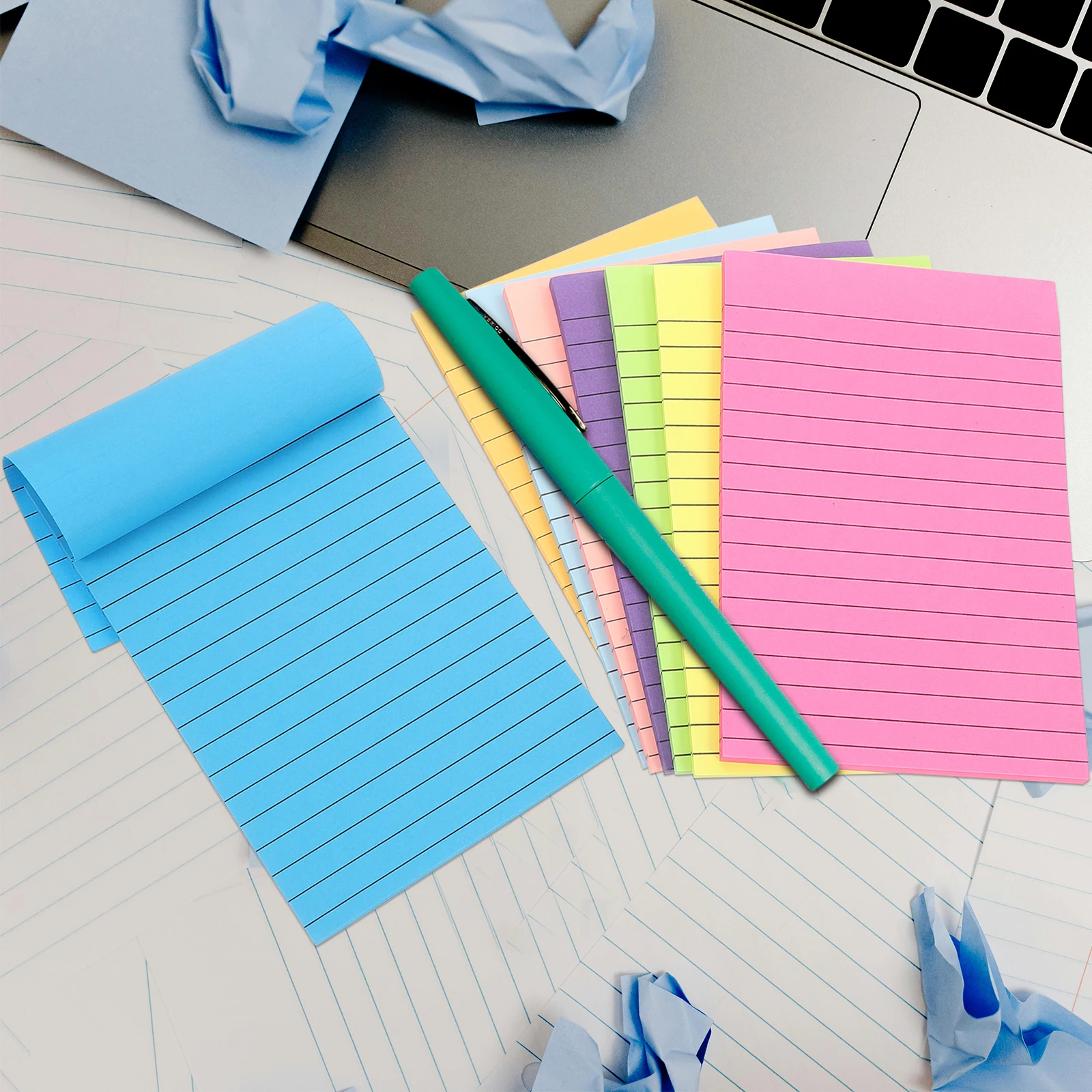 Cute Lined Creative Notepads Sticky Self-Adhesive Office Note Stickers Notepad Office Note Pads