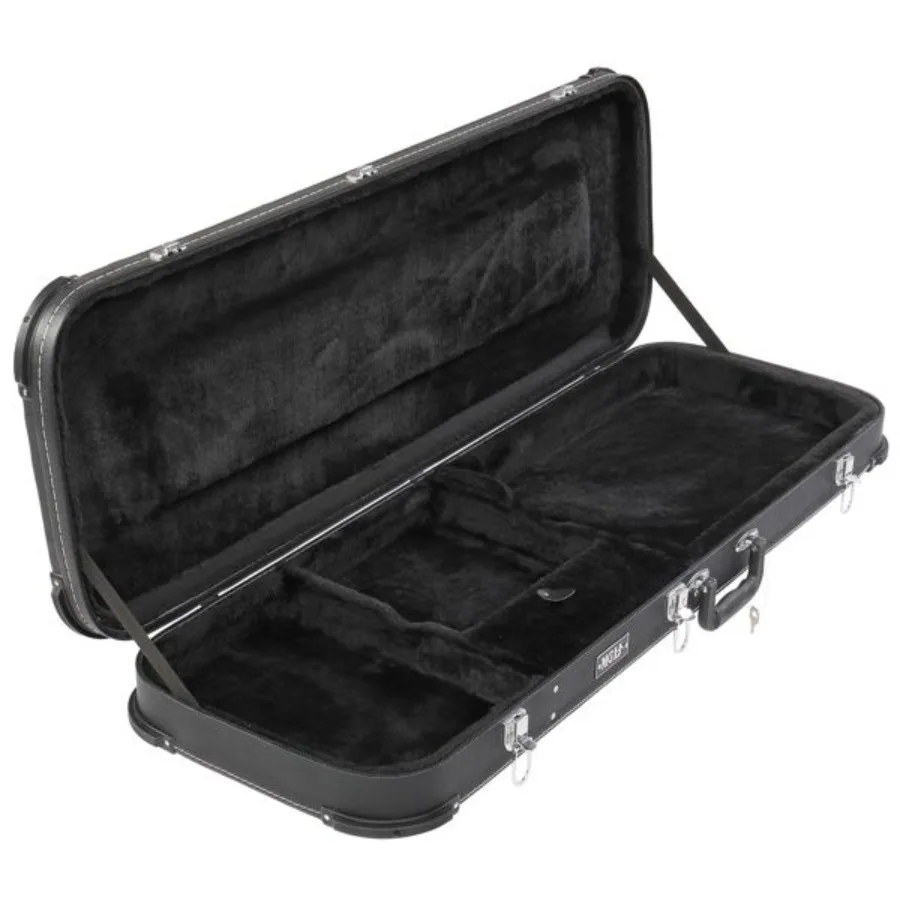 

[Replace 13198066] Electric Guitar Square Hard Case with Protective Sleeve Fits ST TL Burning fire 170 Style Electric Guitar Bl