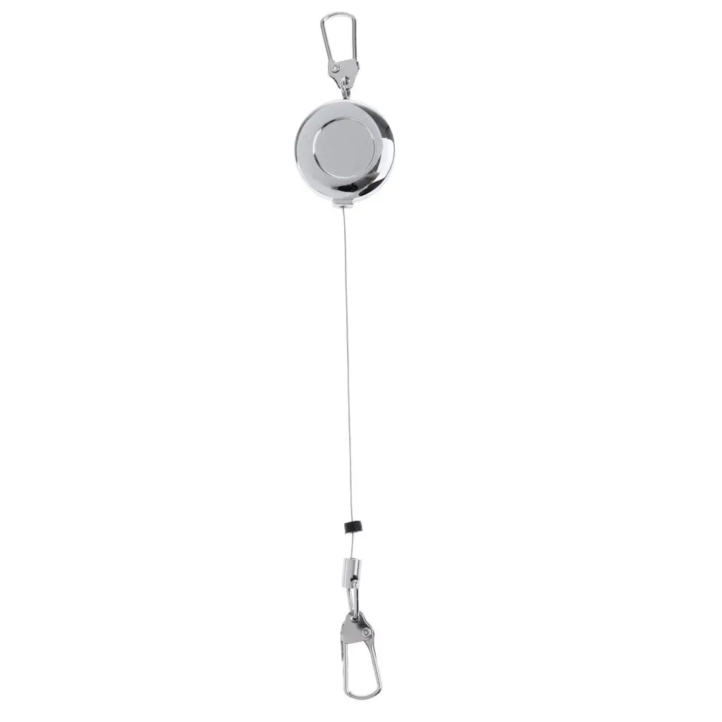 Fishing Retractor Multi Use Zinger Metal Pin Connector Reel Cord Retractor Tool Accessory for Fly Fishing Tackle