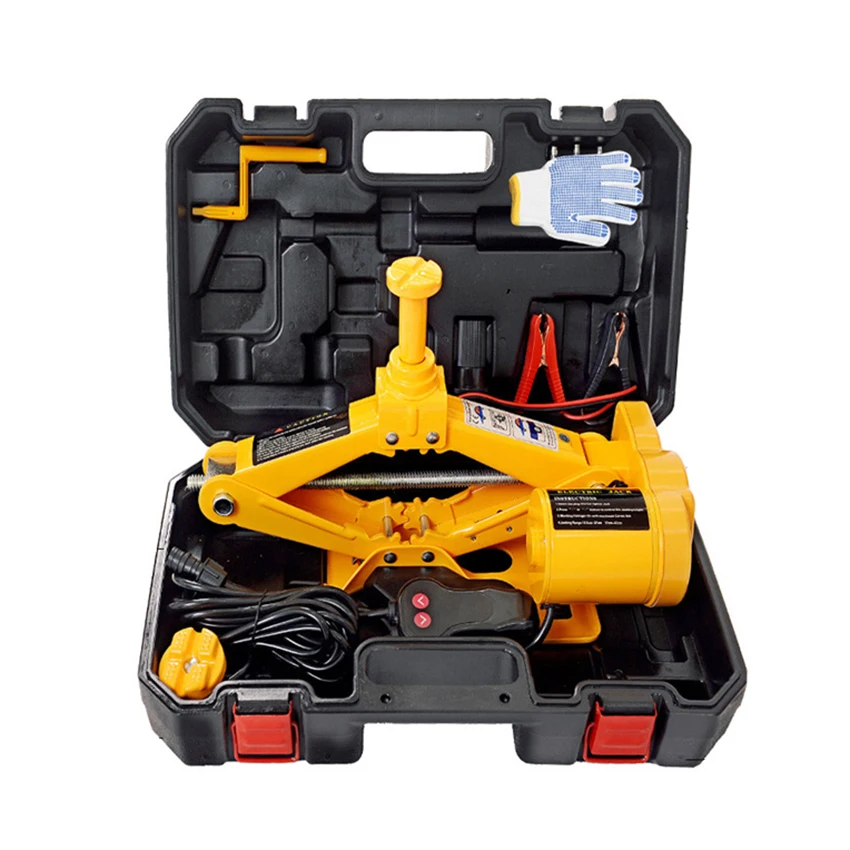 3 Ton Electric Car Jack Kit Lifting Set 12V 3 in 1 scissors car Jacks With Hand Wrench Auto Lift repair Tools