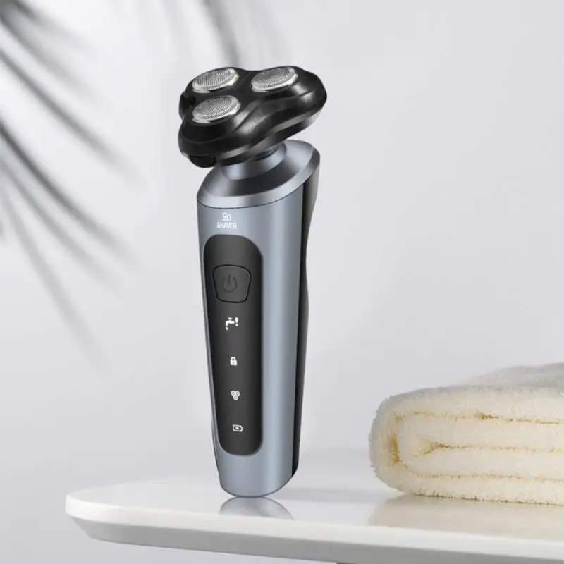 Electric Shavers for Men Waterproof Electric Trimmer Razor Wet & Use Rechargeable Battery Rotary Shavers Machine shaving