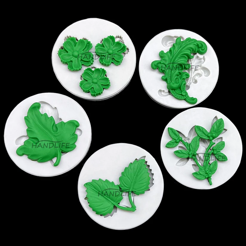 Leaf Flower Silicone Sugarcraft Mold Resin Tools Cupcake Baking Mould Fondant Cake Decorating Tools