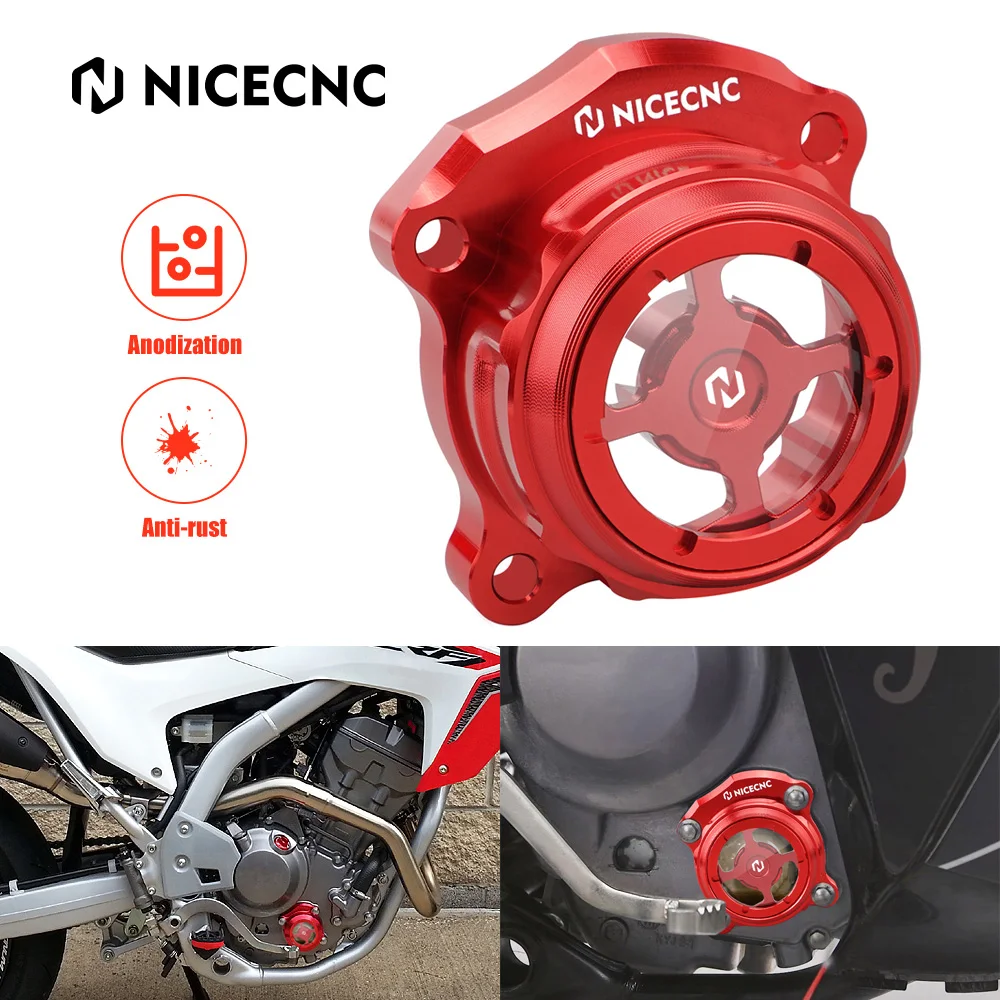 

For 2017-2021 Honda CRF250L/Rally Transparent Engine Oil Filter Cover Cap for Honda CRF300L/Rally 2021-2023 CRF250L 2013-2016