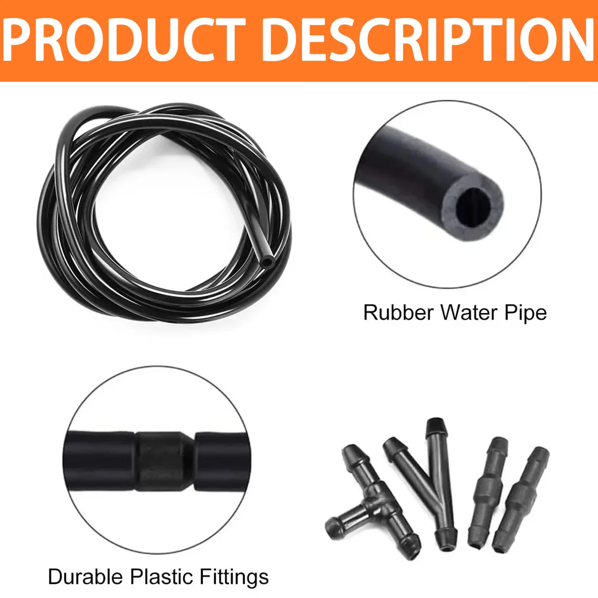 1 Set Of 11 Pieces Of T Y I Windshield Cleaning Hose Car Wiper Spray Pipe Connector Splitter Connector Car Wiper Spray Pipe - view 3
