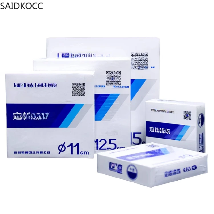 SAIDKOCC 100Pcs/pack Fast/Medium/Slow speed qualitative filter paper for lab funnel use Dia 7/9/11/12.5/15/18cm