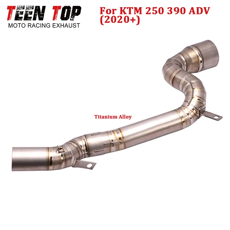 Titanium Exhaust For KTM 250 390 ADVENTURE 2020+ Underseat Middle Pipe Motorcycle Exhaust 51mm Escape Moto Mid Link Tube 390ADV