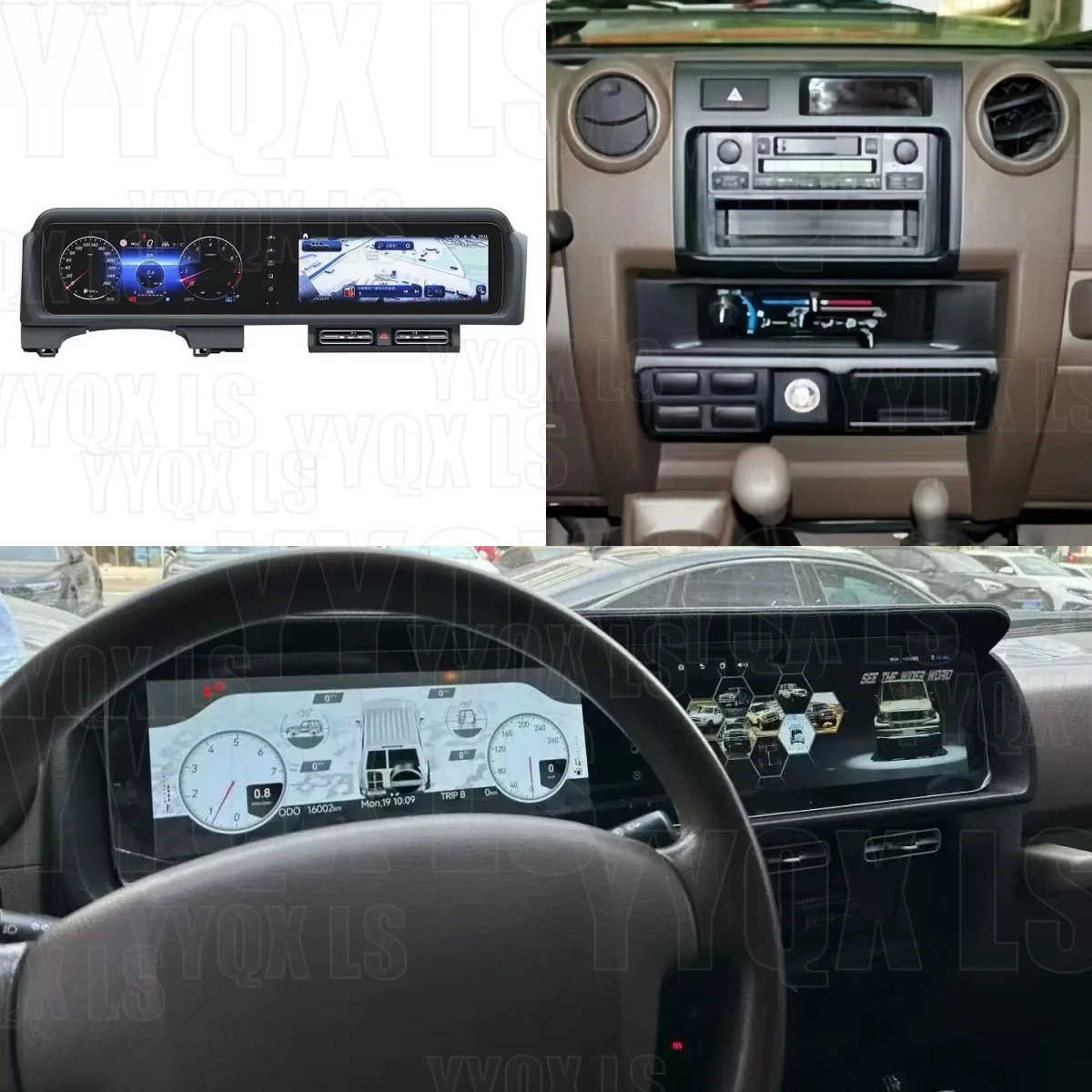 Multimedia Car Radio Android Auto For Toyota LC76 2007~2022 Digital dashboard GPS Navigation Stereo Receiver IPS Head Unit